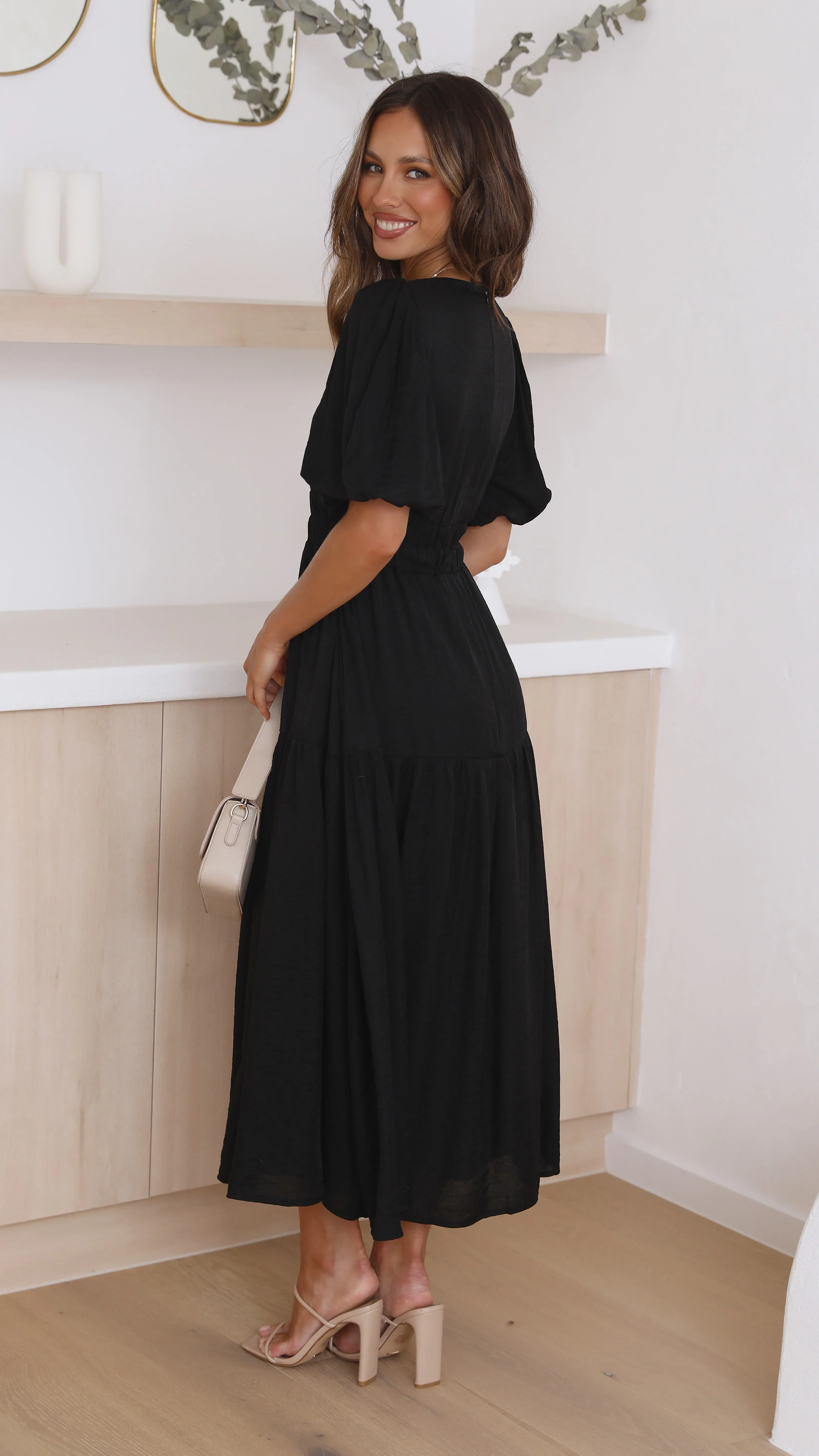 Erin Midi Dress - Black