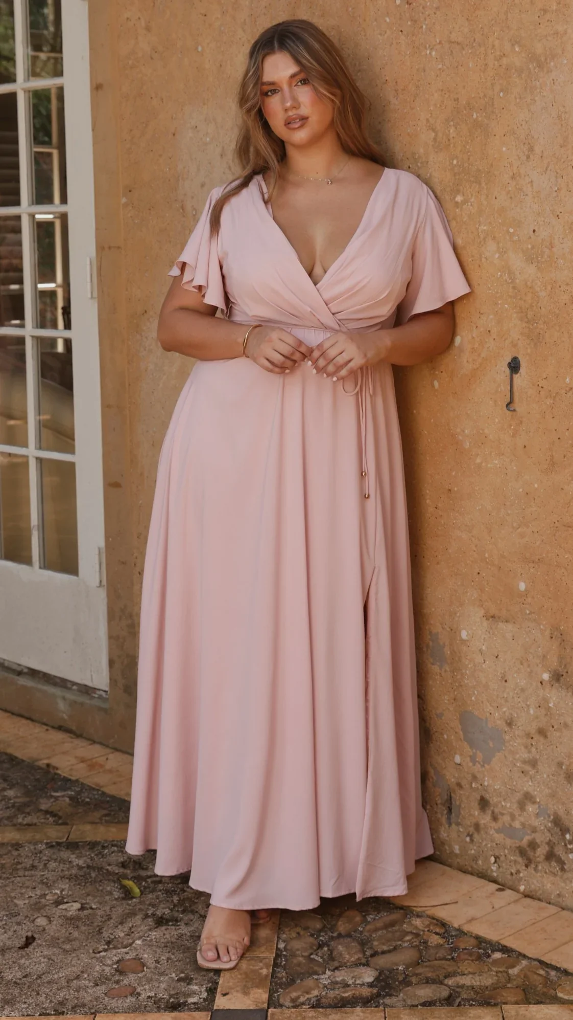 Charlize Maxi Dress - Dusty Pink