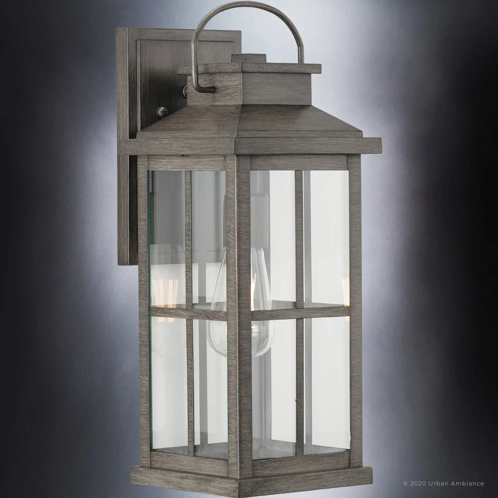 UHP1296 Transitional Outdoor Wall Sconce 18''H x 7''W, Aged Pewter Finish, Anaheim Collection