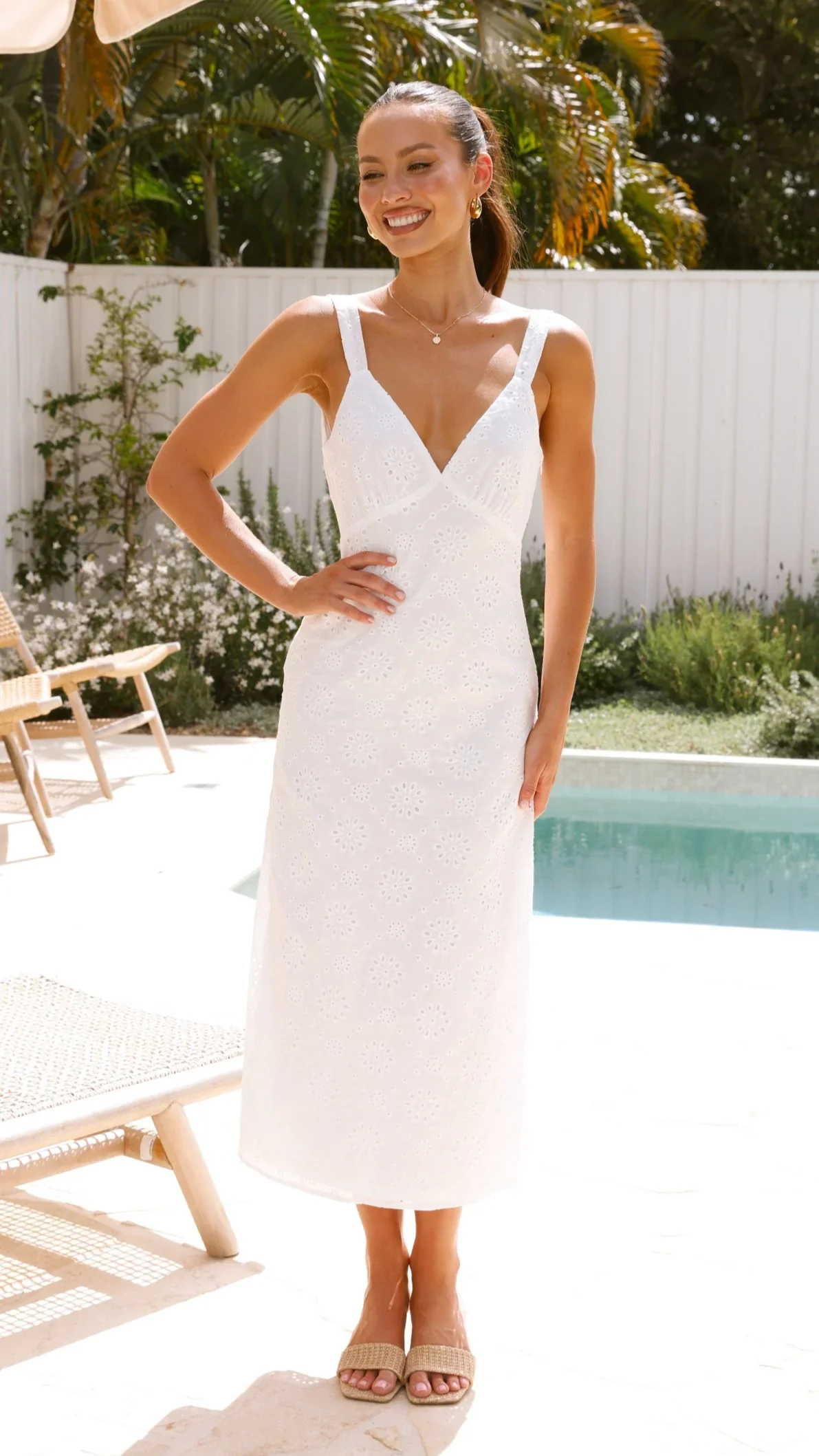 Tallulah Midi Dress - White