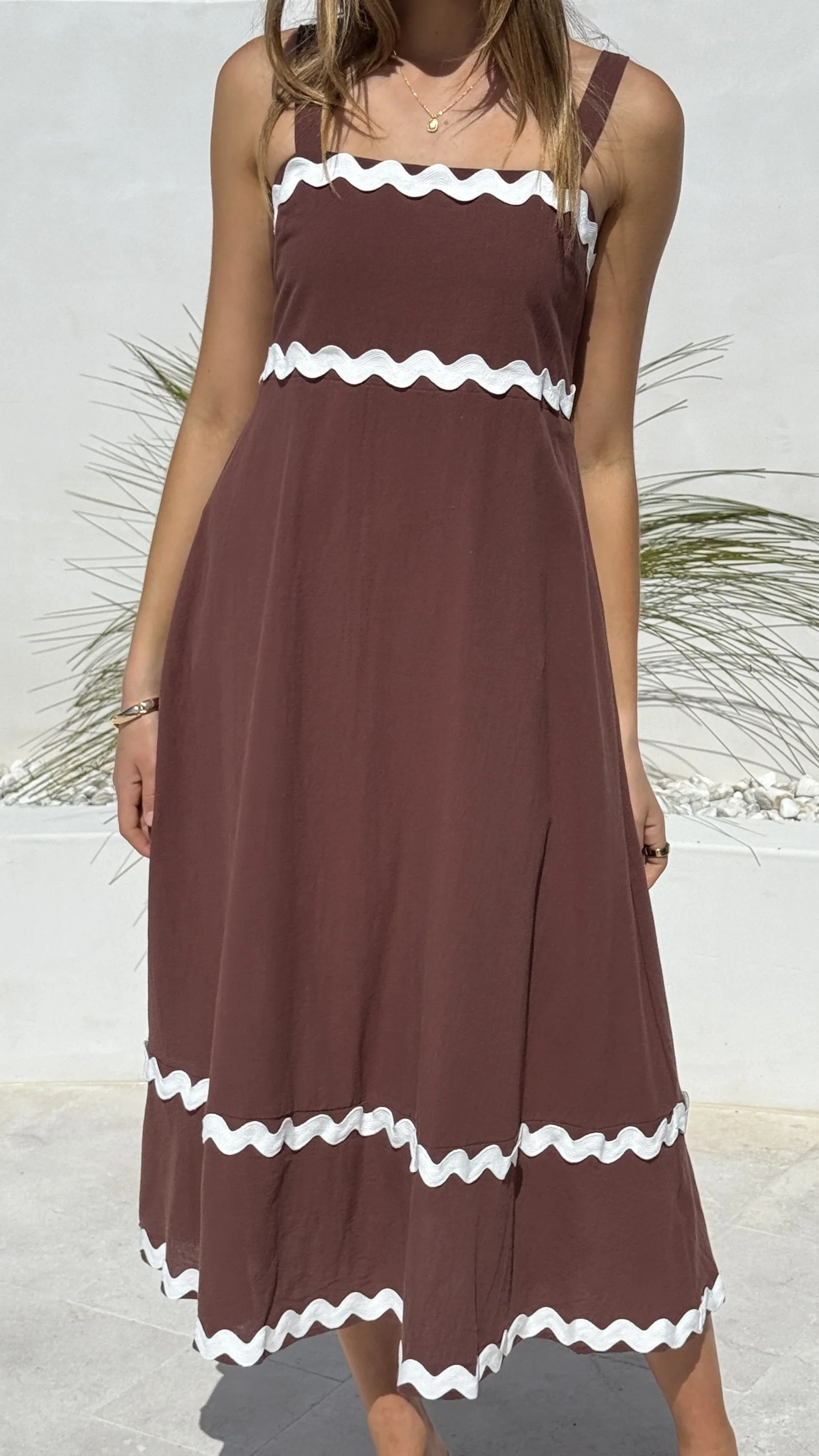 Ali Midi Dress - Chocolate