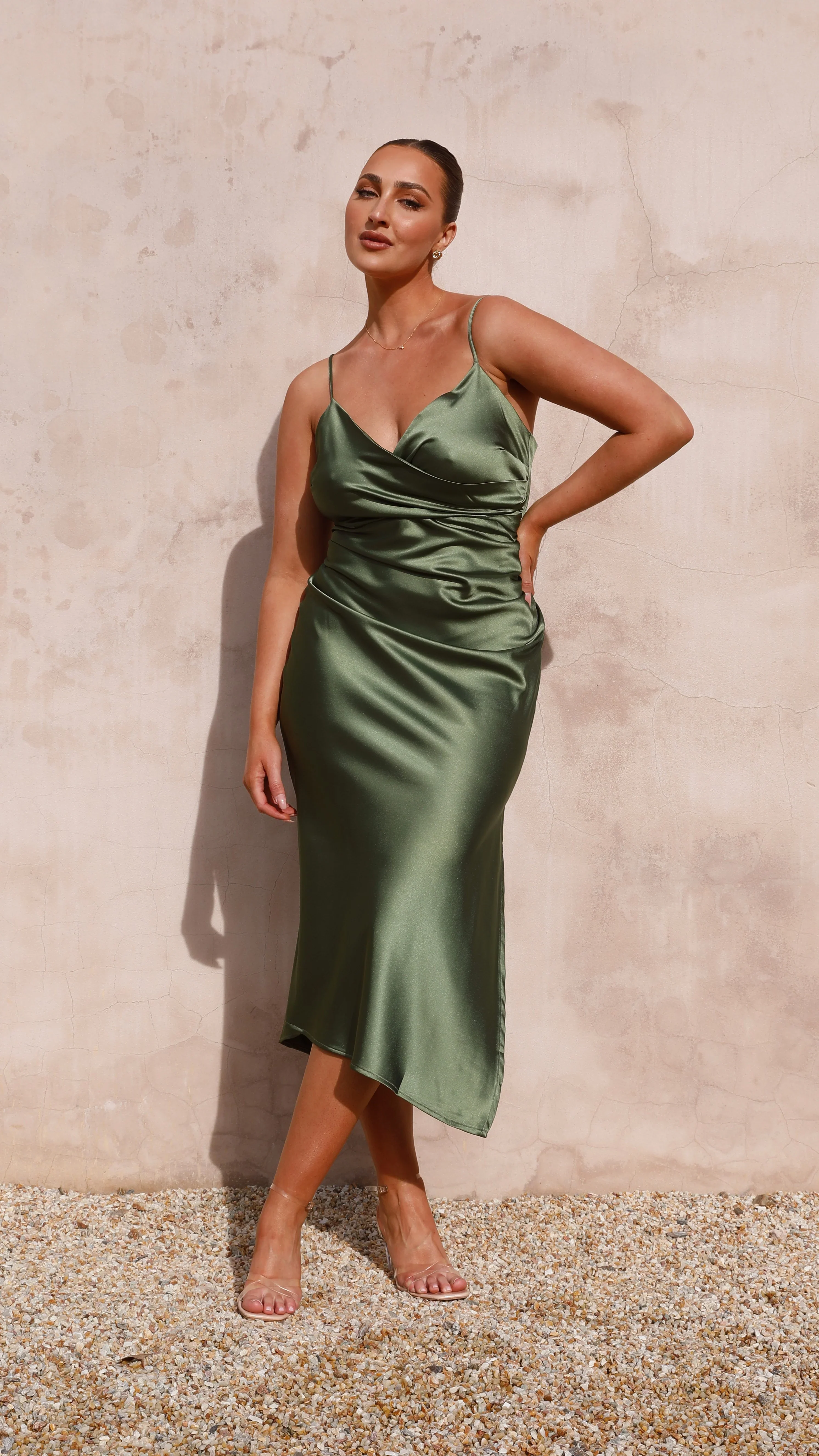 Monte Midi Dress - Olive