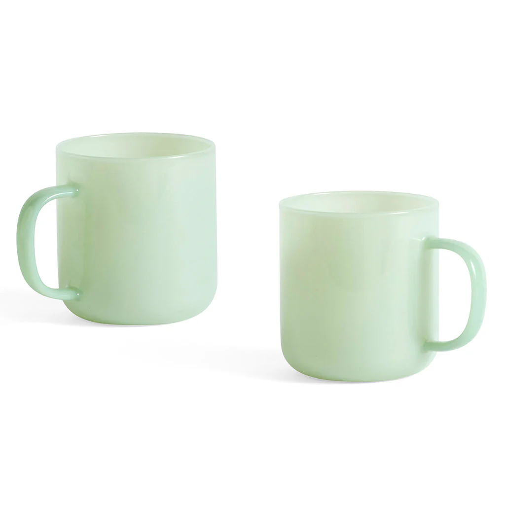 Cană Borosilicate Set de 2 - Jade Light Green